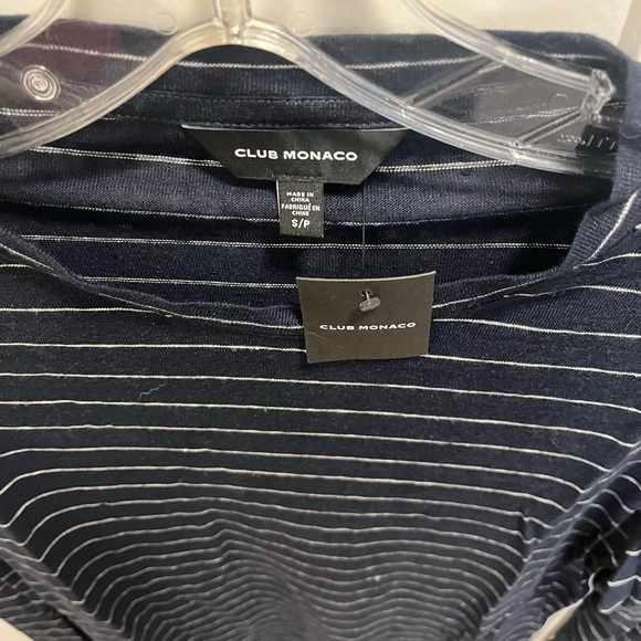 Club Monaco Long Sleeve Linen Tee - Picture 2 of 4